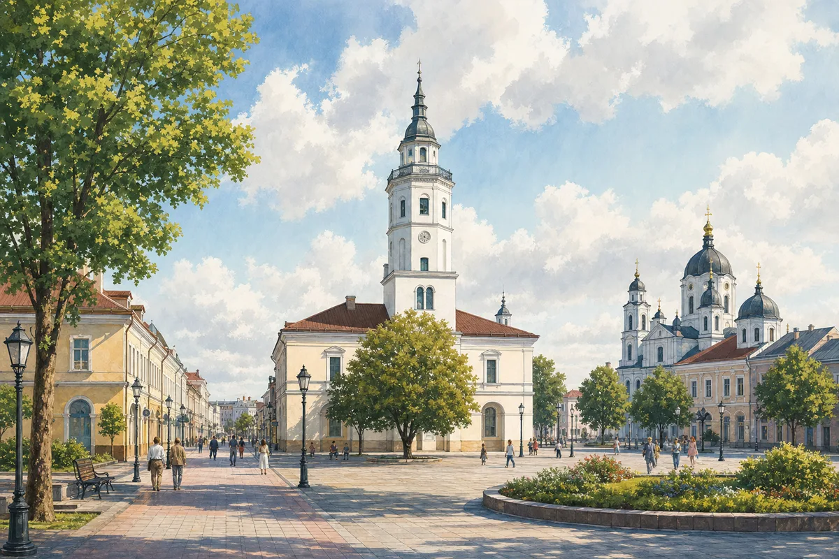 Illustration des historischen Zentrums von Mogilev